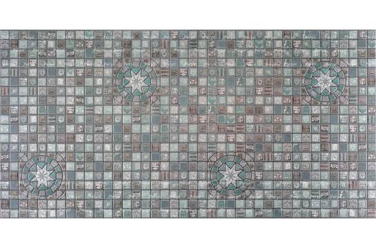 Панель ПВХ мозаика`Медальон олива`955х480мм.(0,45м2)